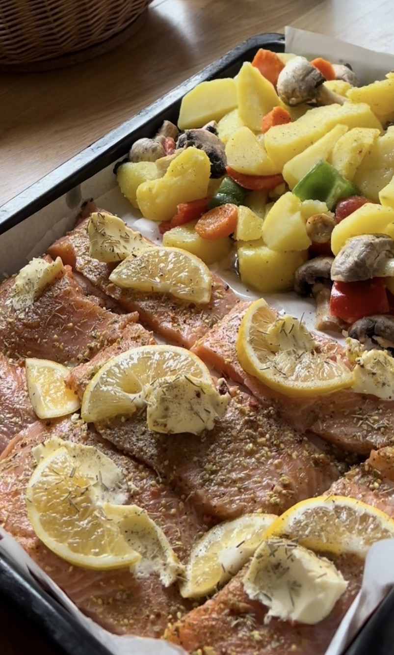 ✨ Pyszny obiad z łososiem 🍋🐟 Zdrowe, lekkie i domowe 🍽️🩷