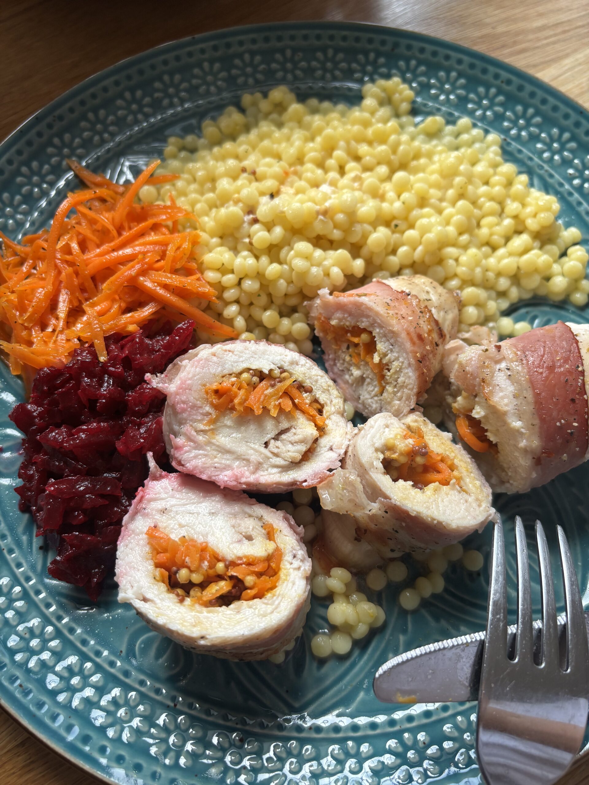 Roladki z kurczaka w marchewce po koreańsku i mozzarelli 🤤🧀🥕